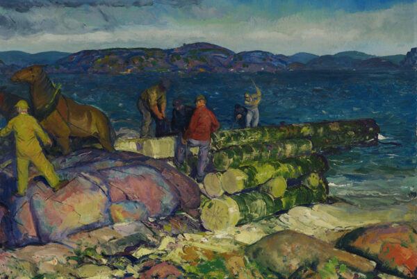 Dock Builders by George Bellows, hand-painted oil painting reproduction