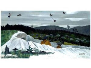 Dog Fight Over The Trenches by Horace Pippin, hand-painted oil painting reproduction