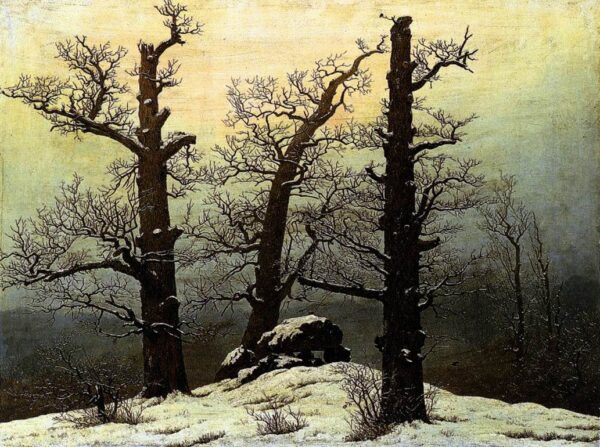 Dolmen in the Snow by Caspar David Friedrich, hand-painted oil painting reproduction