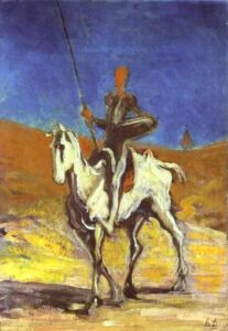 Don Quixote and Sancho Pansa by Honoré Daumier, hand-painted oil painting reproduction