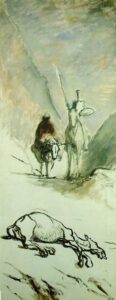 Don Quixote and the Dead Mule by Honoré Daumier, hand-painted oil painting reproduction