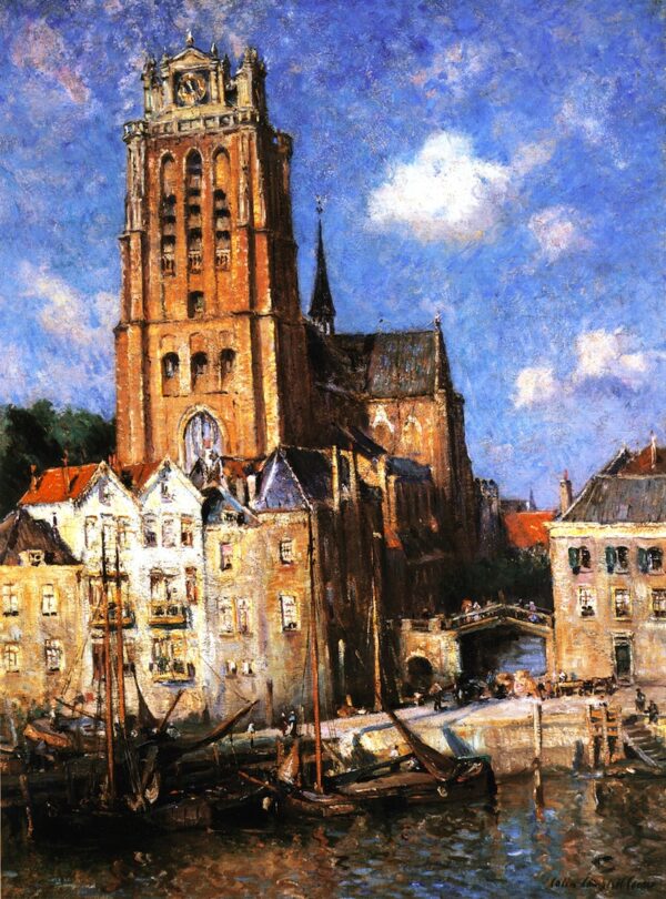 Dordrecht Hartor by Colin Campbell Cooper, hand-painted oil painting reproduction