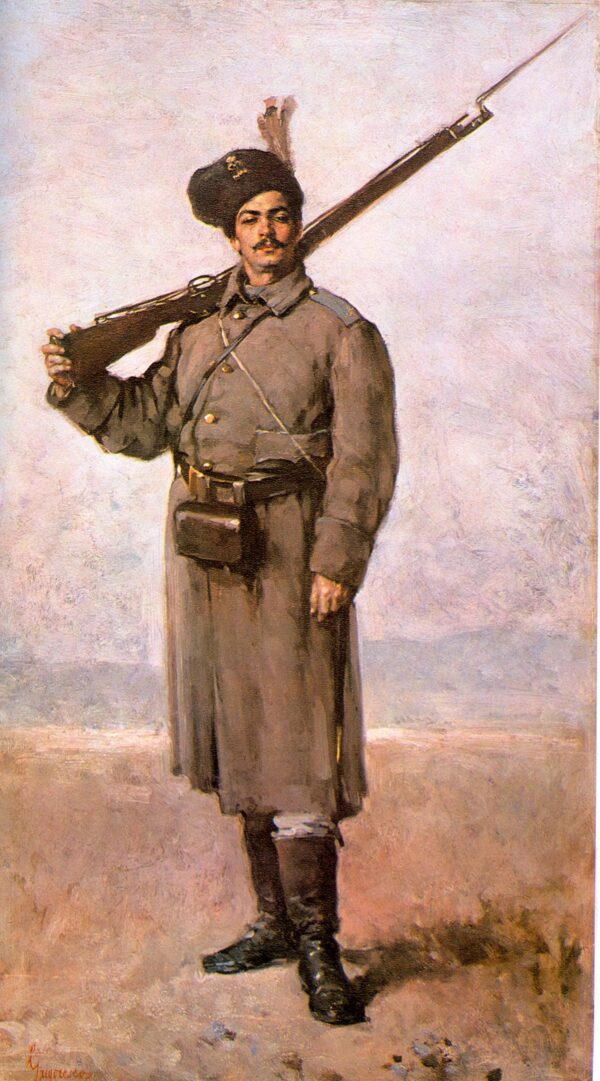 Dorobantul by Nicolae Grigorescu, hand-painted oil painting reproduction