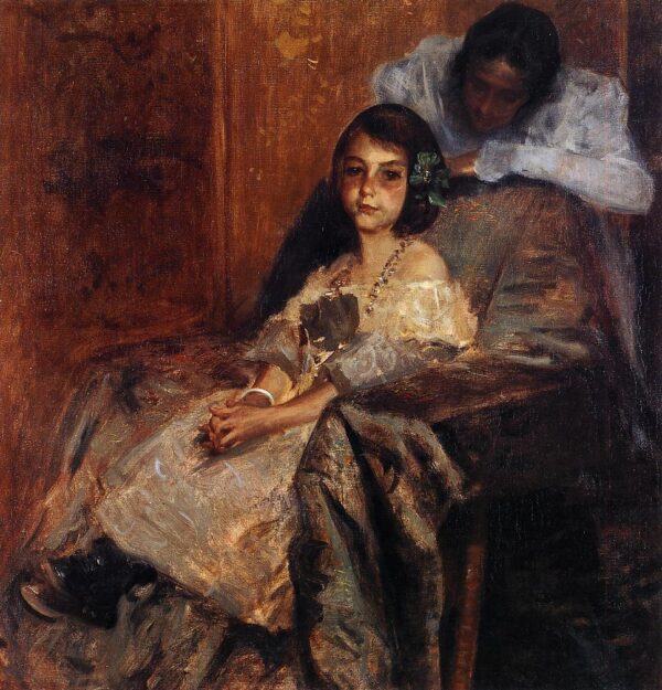 Dorothy and Her Sister by William Merritt Chase, hand-painted oil painting reproduction