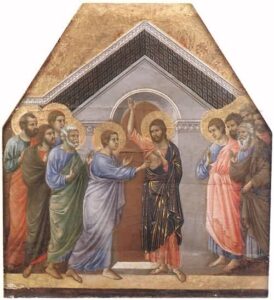 Doubting Thomas by Duccio di Buoninsegna, hand-painted oil painting reproduction