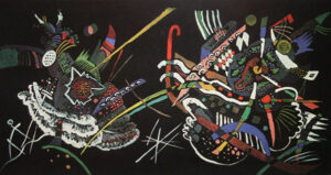 Draft for Mural In The Unjuried Art Show by Wassily Kandinsky, hand-painted oil painting reproduction