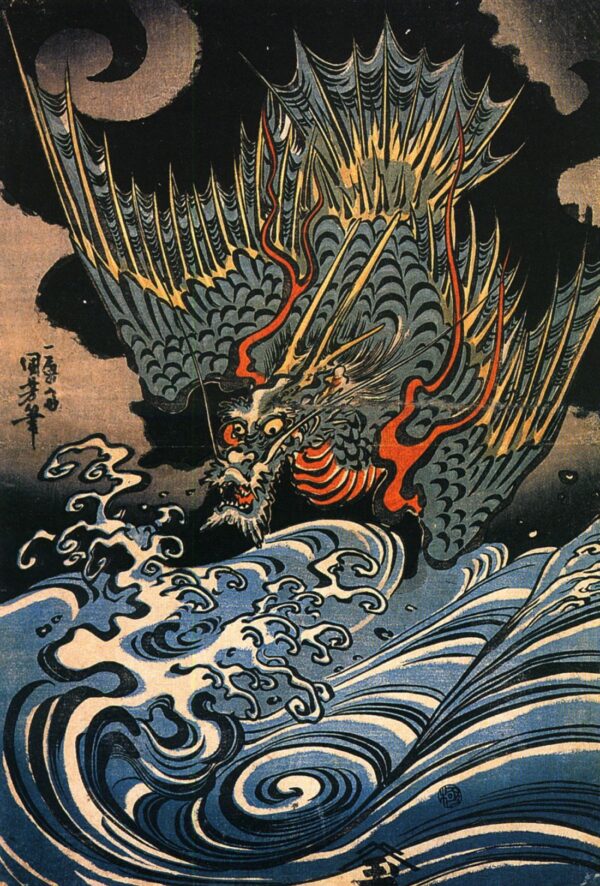 Dragon by Utagawa Kuniyoshi, hand-painted oil painting reproduction