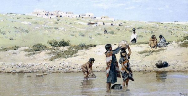 Drawing Water by Henry Farny, hand-painted oil painting reproduction