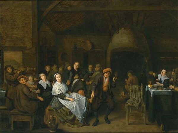 Drinking Peasants by Jan Miense Molenaer, hand-painted oil painting reproduction