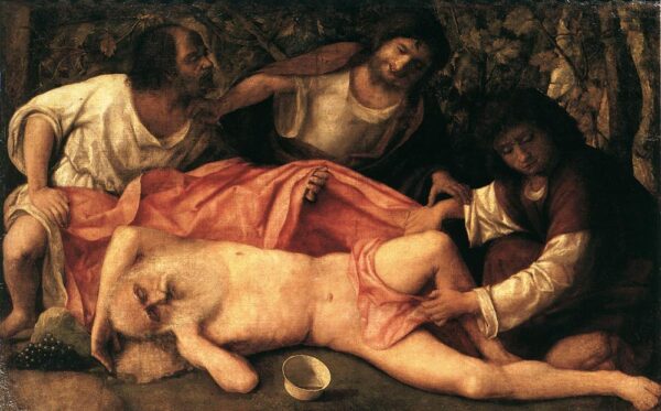 Drunkenness of Noah by Giovanni Bellini, hand-painted oil painting reproduction