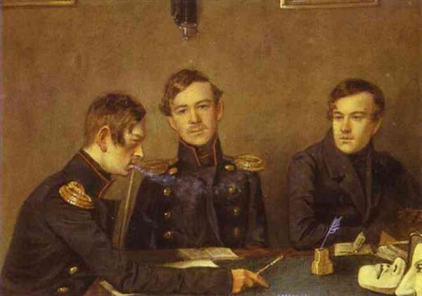 Andrey, Grigoriy, and Alexander Druzhinin by Pavel Fedotov, hand-painted oil painting reproduction