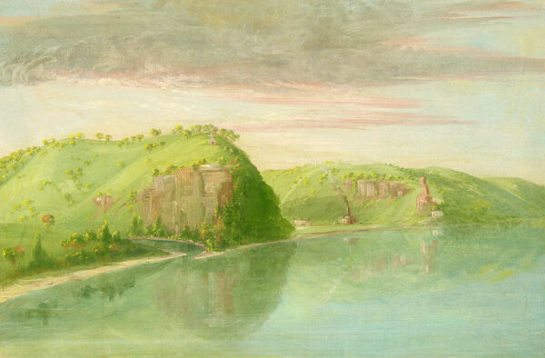 Dubuque’s Grave, Upper Mississippi by George Catlin, hand-painted oil painting reproduction