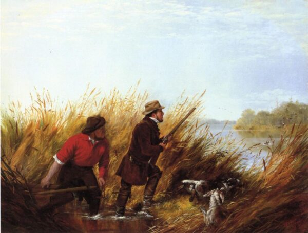 Duck Shooting – A Good Shot by Arthur Fitzwilliam Tait, hand-painted oil reproduction