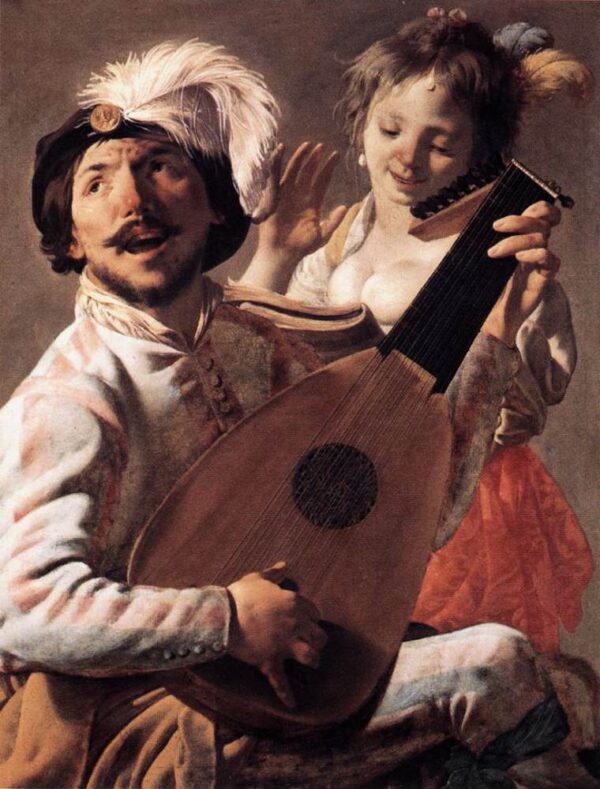 Duet by Hendrick ter Brugghen, hand-painted oil painting reproduction