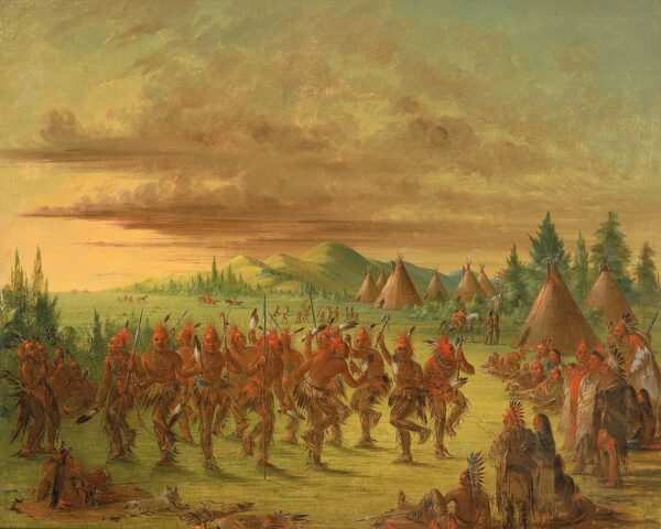 Eagle Dance by George Catlin, hand-painted oil reproduction