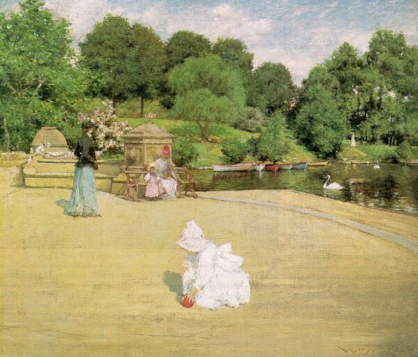 Early Morning Stroll by William Merritt Chase, hand-painted oil reproduction