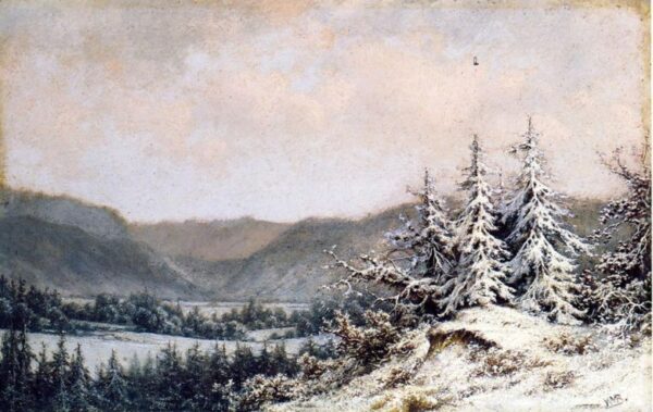 Early Snow by William Mason Brown, hand-painted oil painting reproduction