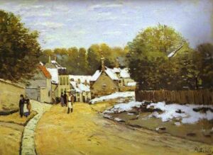Early Snow at Louveciennes by Alfred Sisley
