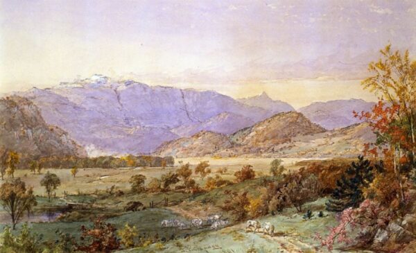 Early Snow on Mount Washington by Jasper Francis Cropsey, hand-painted oil painting reproduction