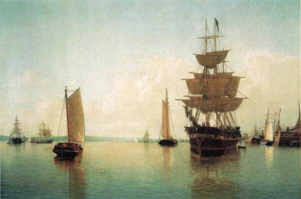 East River Off Lower Manhattan by William Bradford, hand-painted oil painting reproduction