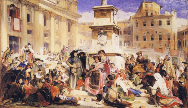 Easter Day at Rome by John Frederick Lewis, hand-painted oil painting reproduction
