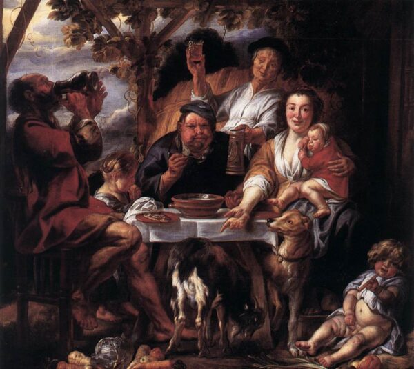 Eating Man by Jacob Jordaens, hand-painted oil painting reproduction