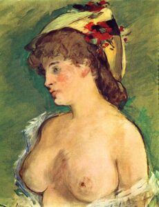 Blonde Woman with Bare Breasts by Édouard Manet, hand-painted oil painting reproduction