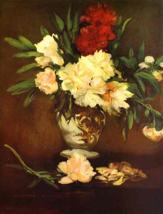 Peonies in a Vase by Édouard Manet, hand-painted oil reproduction