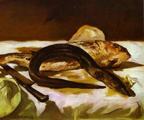 Still Life with Eel and Red Muller by Édouard Manet, hand-painted oil painting reproduction