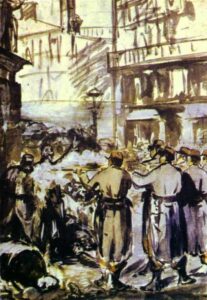 The Barricade (Civil War) by Édouard Manet, hand-painted oil painting reproduction