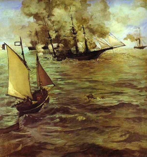 The Battle of the Kearsarge and the Alabama by Édouard Manet, hand-painted oil painting reproduction