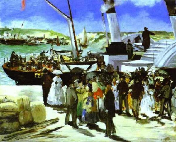 The Depature of the Folkestone Boat by Édouard Manet, hand-painted oil painting reproduction