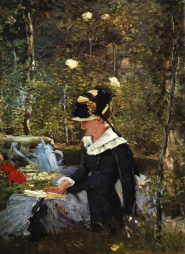 Young Girl on the Threshold of the Garden at Bellevue by Édouard Manet, hand-painted oil painting reproduction