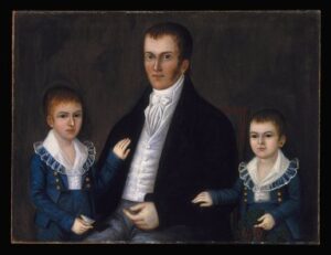 John Jacob Anderson and Sons, John and Edward by Joshua Johnson, hand-painted oil painting reproduction