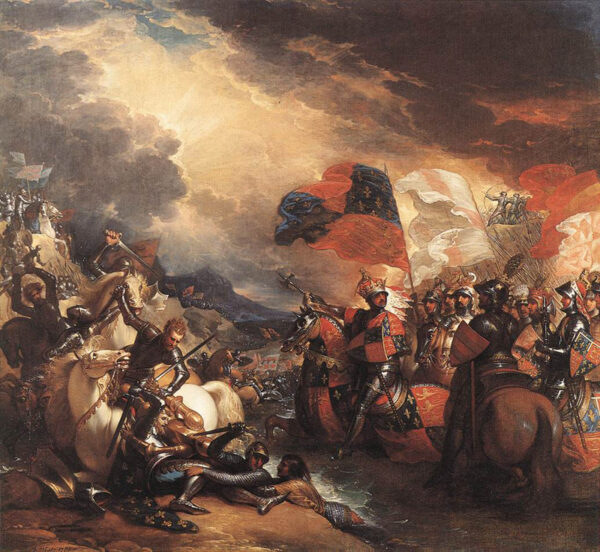 Edward III Crossing the Somme by Benjamin West, hand-painted oil painting reproduction