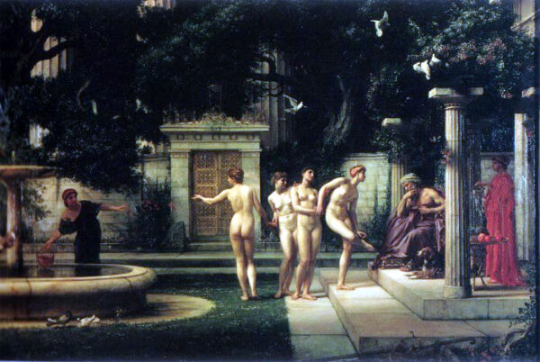 A visit to Aesclepius by Edward John Poynter, hand-painted oil painting reproduction