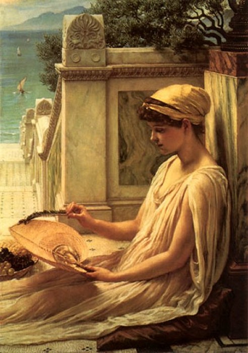 On The Terrace P by Edward John Poynter, hand-painted oil reproduction