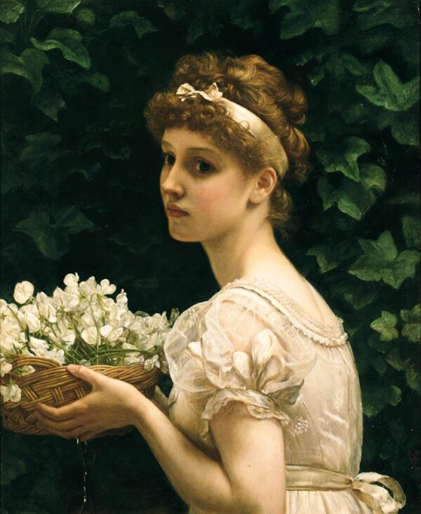 Pea Blossoms by Edward John Poynter, hand-painted oil painting reproduction