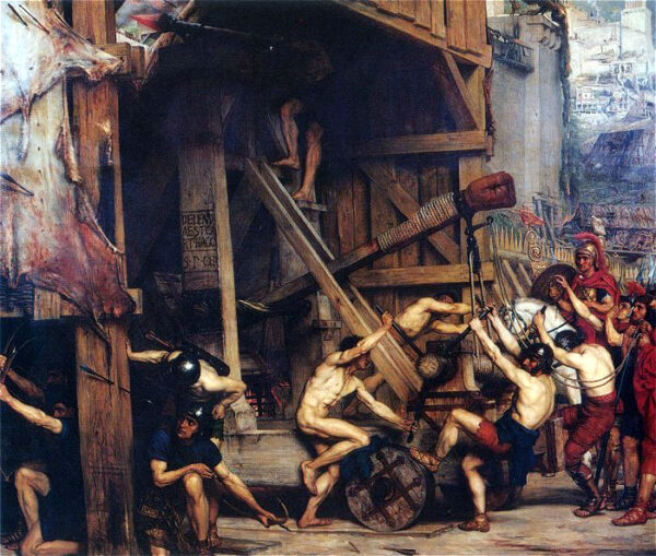 The Catapault by Edward John Poynter, hand-painted oil painting reproduction