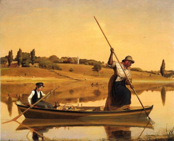 Eel Spearing at Setauket by William Sidney Mount, hand-painted oil painting reproduction