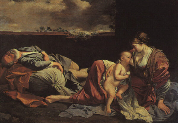 Rest on the Flight into Egypt by Orazio Gentileschi, hand-painted oil painting reproduction