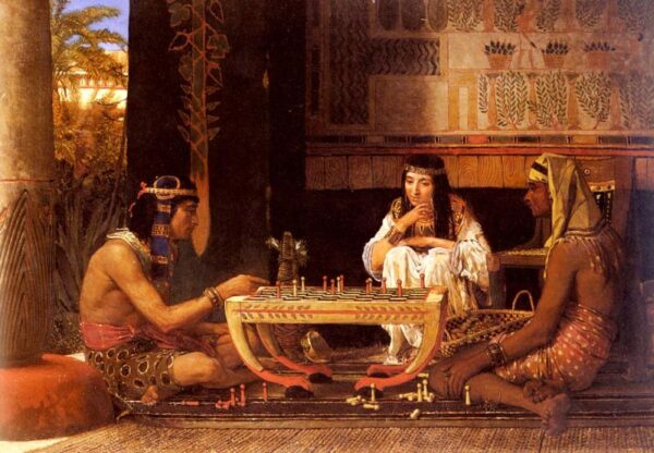 Egyptian Chess Players by Lawrence Alma-Tadema, hand-painted oil painting reproduction