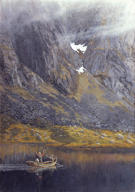 Ekko by Theodor Kittelsen, hand-painted oil reproduction