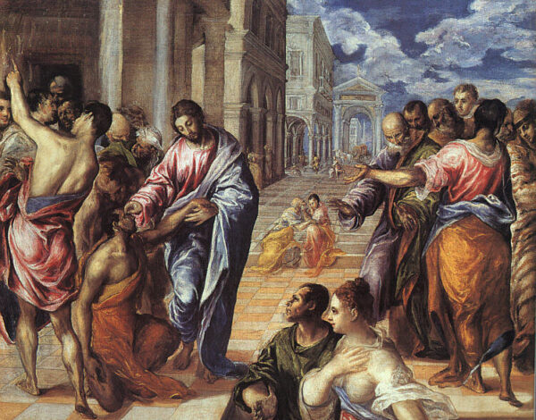 Christ Healing the Blind by El Greco, hand-painted oil painting reproduction