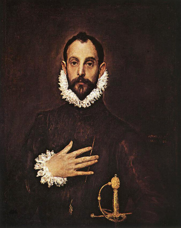 The Knight with His Hand on His Breast by El Greco, hand-painted oil reproduction