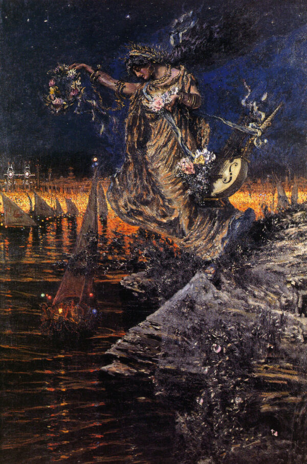 El Safo by Antonio Muñoz Degrain, hand-painted oil painting reproduction