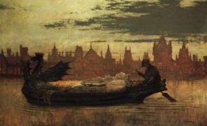 Elaine by John Atkinson Grimshaw, hand-painted oil painting reproduction