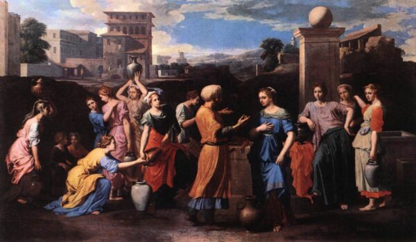 Eliezer and Rebecca by Nicolas Poussin, hand-painted oil painting reproduction