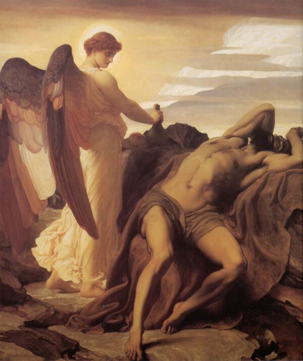 Elijah in the Wilderness by Lord Frederick Leighton, hand-painted oil painting reproduction