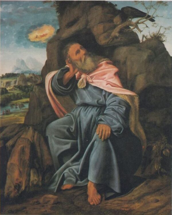 Elijah Fed By The Raven by Giovanni Girolamo Savoldo, hand-painted oil painting reproduction